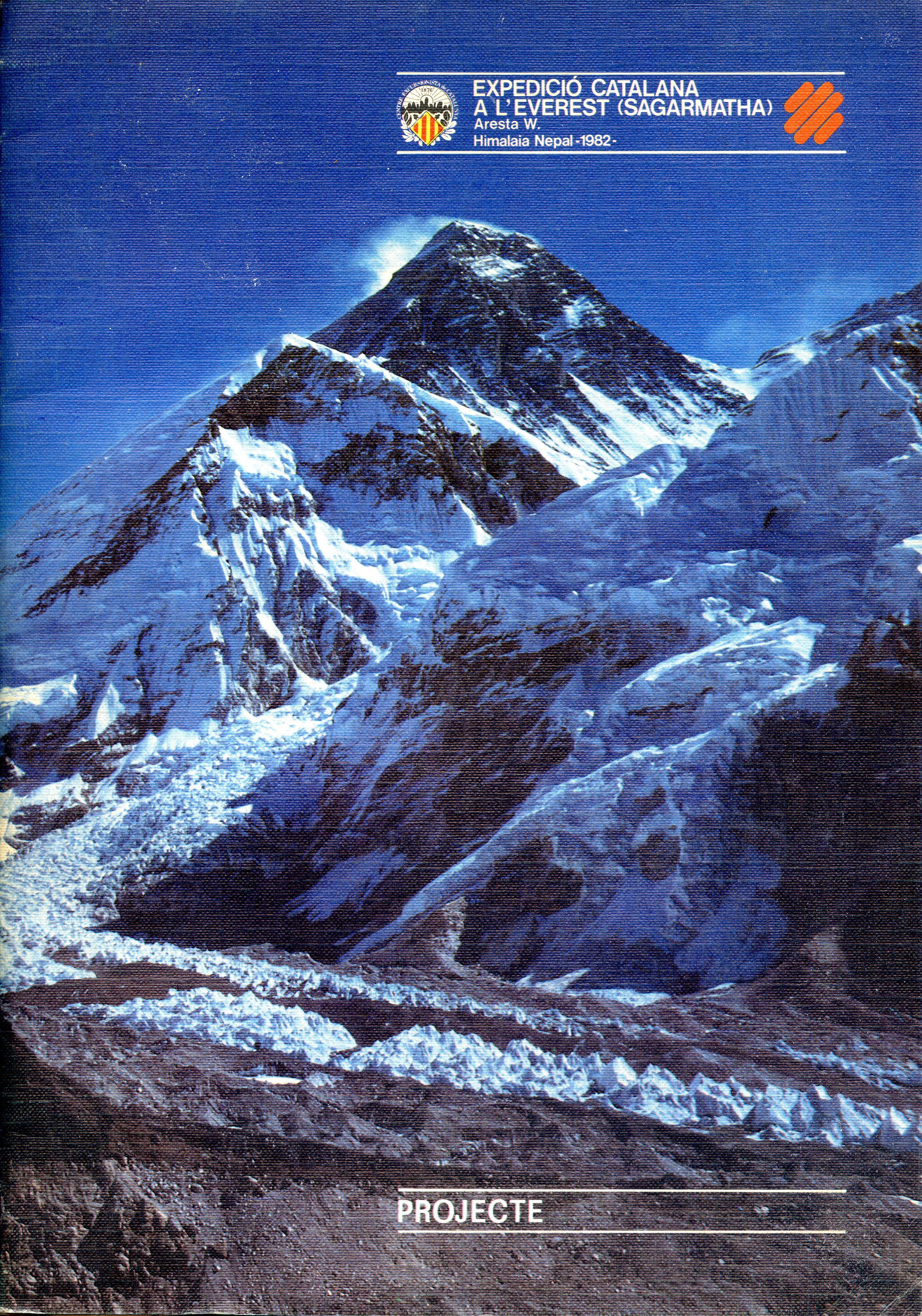 Expedició catalana a l'Everest (Sagarmatha) : Aresta W. Himalaia Nepal -1982- : Projecte - Portada